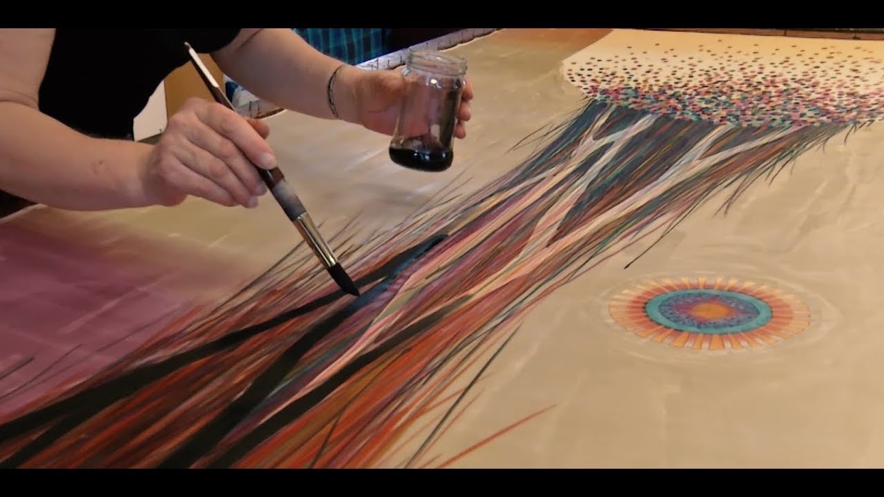 Silk painting by Ilme Rätsep Disain