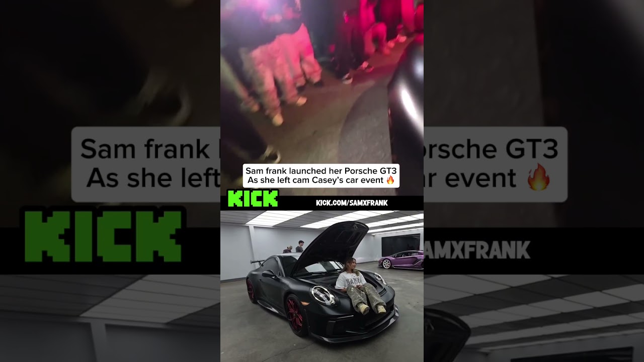 Sam Frank launches her GT3 as she leaves a car event ￼#samfrank #carcommunity #launch