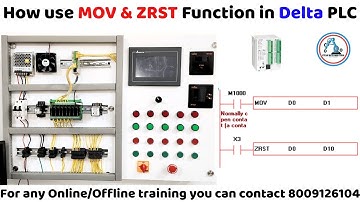 Mov & ZRST  function  Block use in Delta PLC Delta plc programming tutorial &examples.