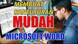 cara membuat kartu iuran bulanan word #caramembuatkartuspp