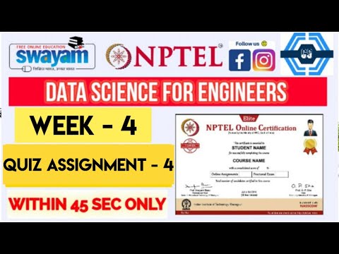 Data Science For Engineers | Week 4 Answers 2024 | NPTEL 2024 |