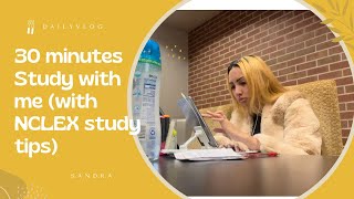 30 minutes Study with me (NCLEX study tips, 3 weeks study test plan🔒🩺📚) screenshot 4