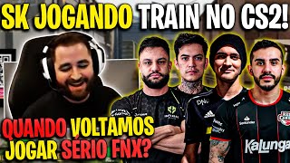 SK JOGA 1ª VEZ TRAIN NO CS2!🔥🔥 FALLEN, COLDZERA, FER, FNX E TACO JOGANDO - TELA DO FALLEN SHOWMATCH!