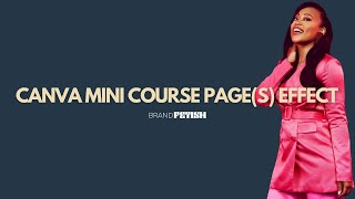 CANVA MINI COURSE PAGE EFFECTS