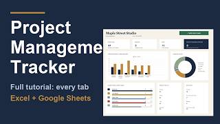 Project Management Tracker Spreadsheet Tutorial | Excel and Google Sheets | TabwiseStudio