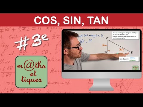 Calculer une longueur à l'aide de cosinus, sinus ou tangente (1) - Troisième
