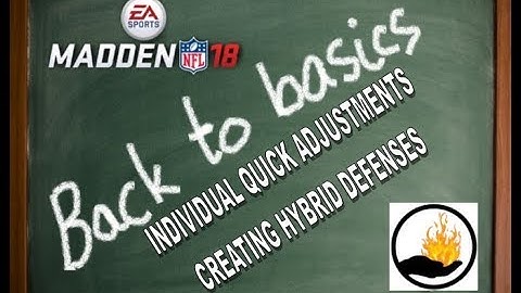 Madden 18 PRO TIPS  BACK TO BASICS - INDIVIDUAL QUICK ADJUSTMENTS - HYBRID COVERAGES