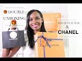 Double Unboxing 🎁 Louis Vuitton & Chanel Haul | Alma BB Vernis | TheLuxeBabe