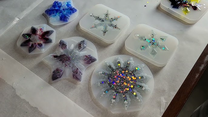 Diy Crystal Dripping Resin Mold Holographic Flower Stamen - Temu