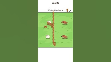 PROTECT THE LAMB 🐑🐺‼️ - DRAW MASTER: BRAIN PUZZLES GAME! MOBILE GAME | LEVEL 16 | ALL LEVELS #shorts