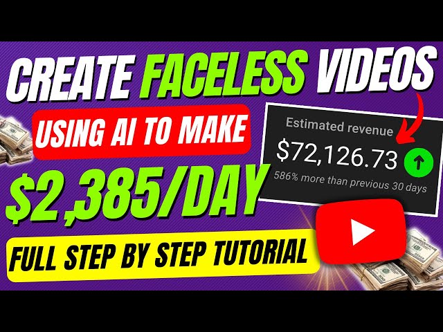 How To Make a FACELESS YouTube Channel That Makes $70k/Mo With AI (All Done For You) class=