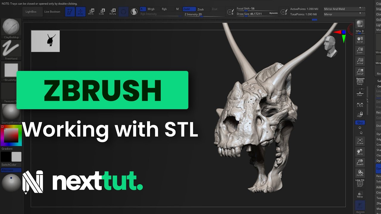 save zbrush as stl