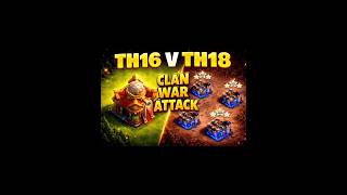 TH16 DESTROYS TH18 😱 Insane 3 Star Attack! #warattack #supercell #clashofclans #clashwithluby #clash