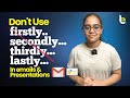 Don’t Say - Firstly… Secondly… Lastly | Use Better Transition Words | Email English Writing  #shorts
