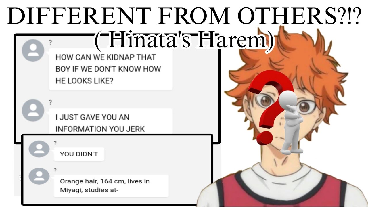 Haikyuu texts: DIFFERENT FROM OTHERS?!? ( Hinata's Harem) // Part 4 END