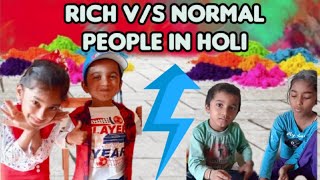 Rich v/s Normal people in Holi #challengeindia #PorushDakshita #holi #holi2022 #Holivedio