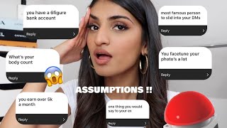 QUICK FIRE ASSUMPTIONS! I HAVE TO ANSWER EVERYTHING :/