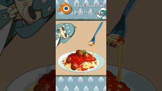 How to pull spaghetti 🍝 in #blender ฉบับสปินคุงผู้ทำสปาเก็ตตี้ไม่เป็น #animefood #animation