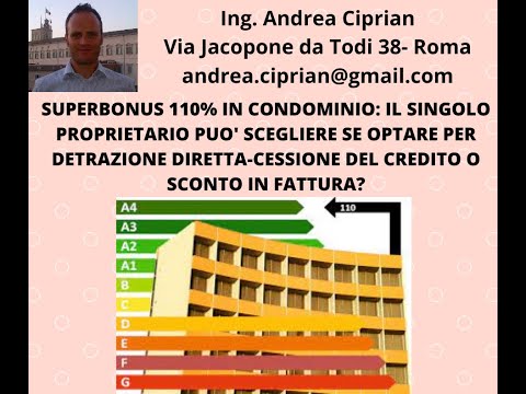 Superbonus 110% in Condominio: Si può scegliere individualmente come beneficiare dell'incentivo?