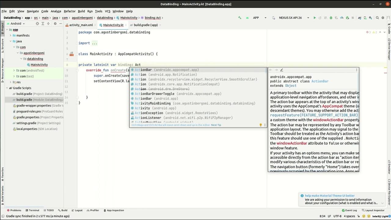 How to implement Data Binding in Android Studio for begginers YouTube
