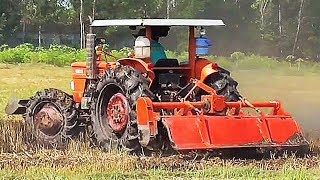 Máy cày KUBOTA M6000 xới đất khô đúng là chiếc máy xới đất ruộng tuyệt vời / Tractor Vietnam