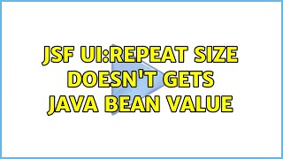 Jsf ui:repeat size doesn't gets java bean value