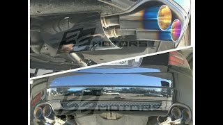 Tsudo quad tips Exhaust  / J-pipe installed on Acura TL Type S 07 Acura Tl Type S Tsudo J Pipe