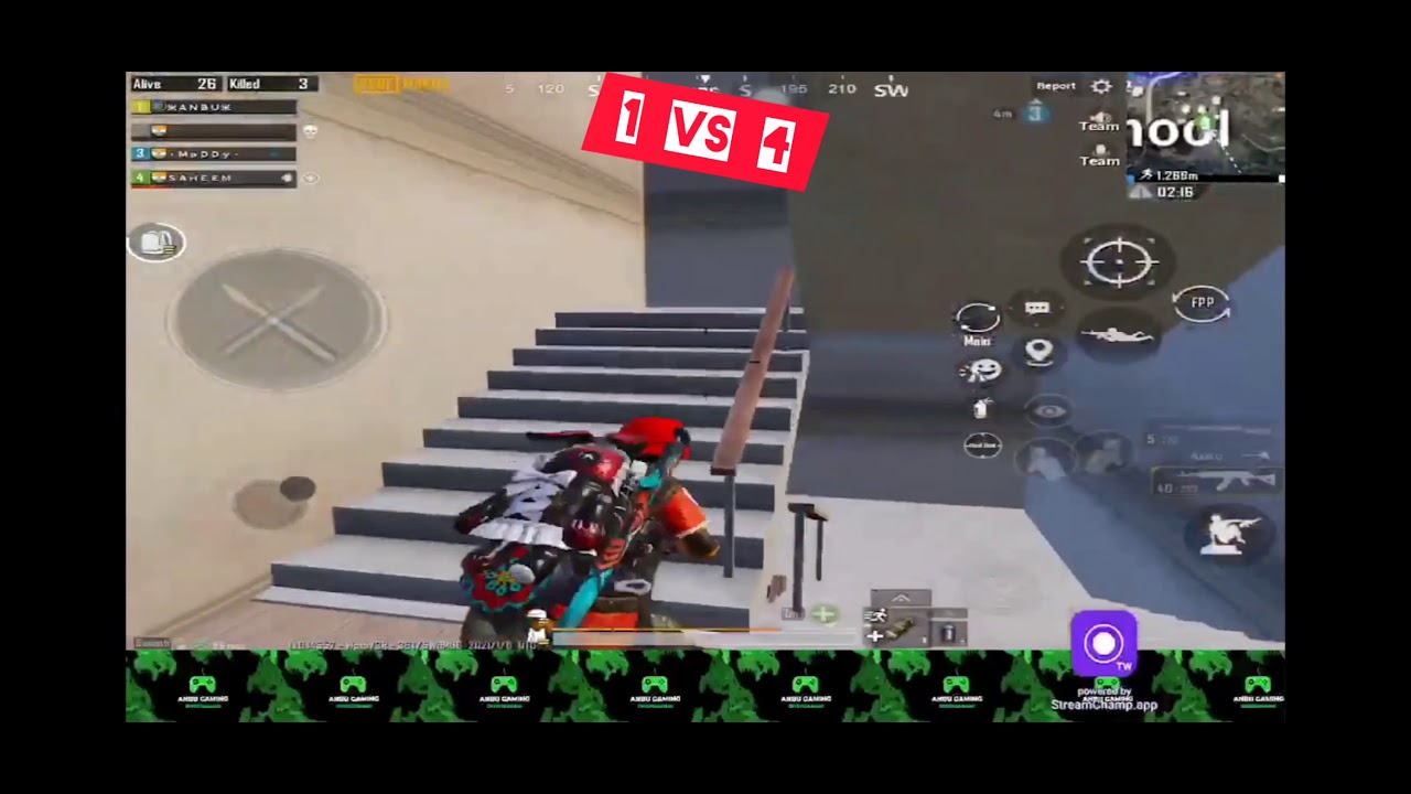 school apartment fight scene 1vs 4 iPad 7th generation 4finger