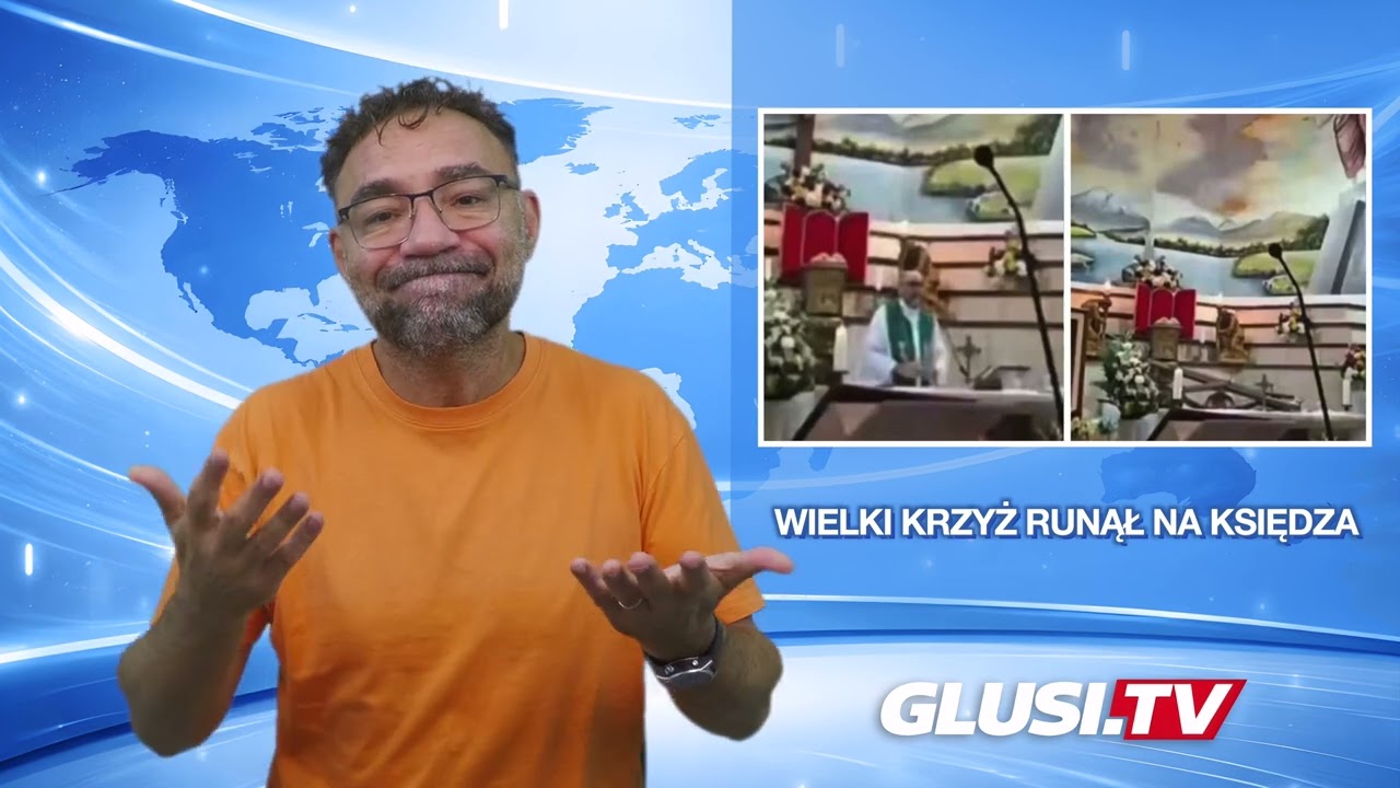 Wielki krzyż runął na księdza