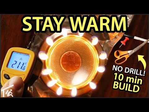 DIY EMERGENCY HEAT and Cooking | Alcohol Penny Stove