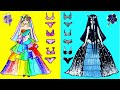 Paper Dolls Dress Up - Wedding Princess & Prince Dress Handmade Quiet Book - Barbie Story & Crafts