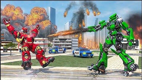 Spaceship Robot Game: Space Robot Transport Games - Lion Robot Car Game - android gameplay - AkGames