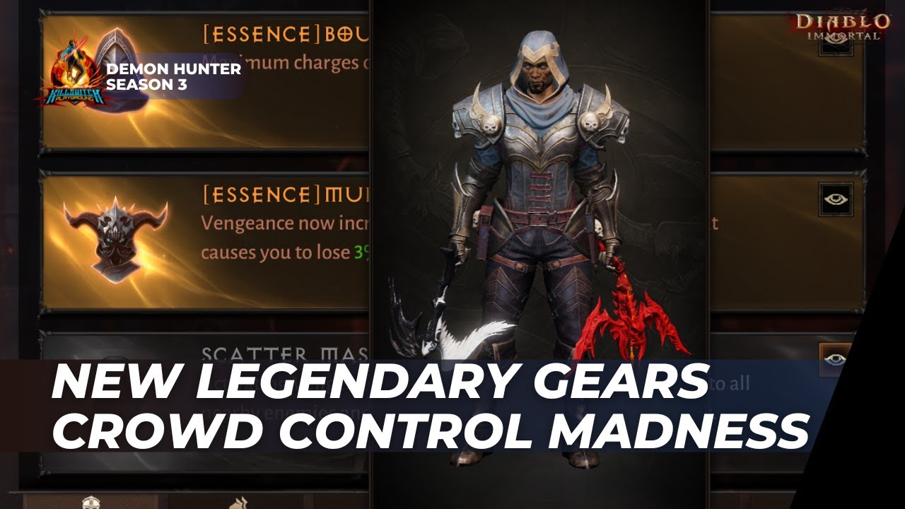 Diablo Immortal - Demon Hunter New Legendary Gears, Crowd Control Madness