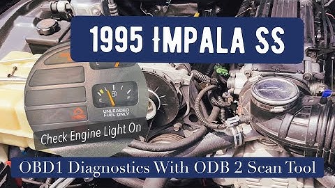 Diagnosis Check Engine Light OBD1 1995 Impala SS and Repair.