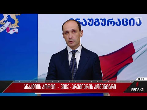 ანაკლიის პორტის პროექტი - ვიცე-პრემიერის კომენტარი