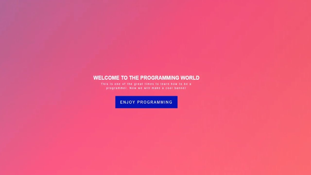 Responsive Banner with HTML and CSS Background Animation - YouTube