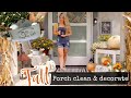 FARMHOUSE FALL PORCH CLEAN AND DECORATE MAKEOVER! SMALL FRONT PORCH DECORATING IDEAS FOR FALL 2020