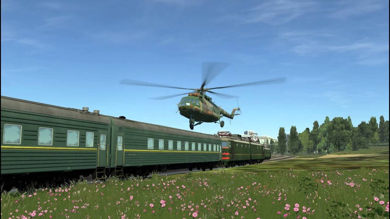Train v. Helicopter YouTube
