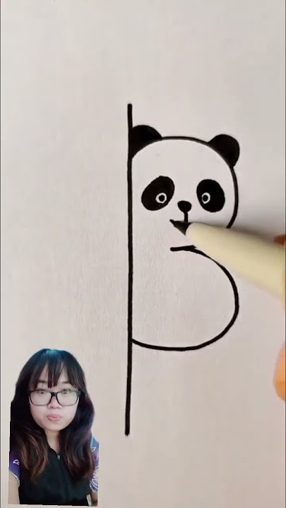 Cara menggambar panda yang mudah #shortvideo #videoshortfund #drawing #children
