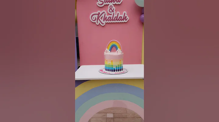 Rainbow theme balloon garland | #shortvideo #shorts #viralvideo #trending #birthday #rainbow #diy