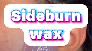 Professional sideburn wax using hard wax #waxing #hairremoval #esthetician