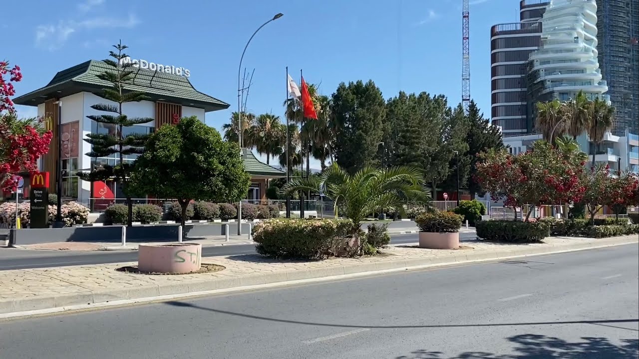 Walking from The Royal Apollonia hotel to McDonald’s