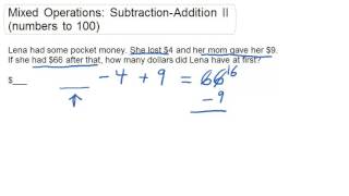 Mixed Operations: Subtraction-Addition II