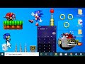 Sonic, but your desktop screen is the level?!