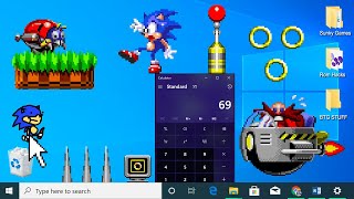 Sonic, but your desktop screen is the level?!