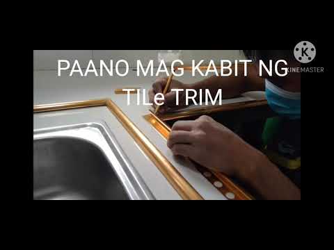 Pinoy Young man with great tiling skills how installation on tile Trim