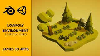 Blender & Unity HDRP  3D Lowpoly Platform | 1K Special Video