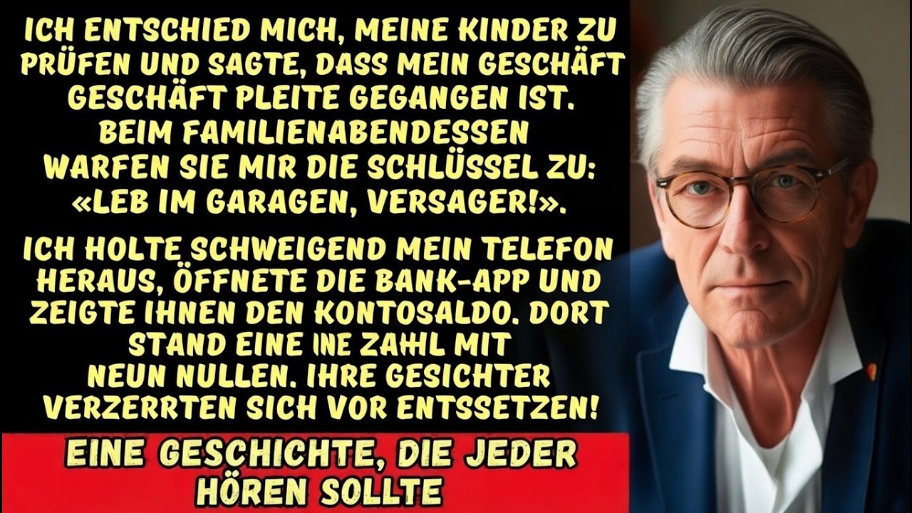 „Du bist bankrott, Papa!“ — Sie schickten mich in die Garage… dann zeigte ich ihnen mein Konto