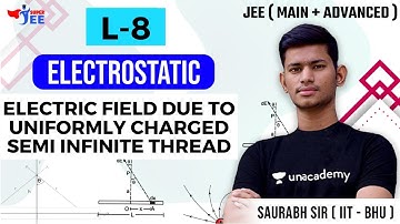 Electrostatic | L-08 | Electric Field Due to Uniformly Charged Semi Infinite Thread| Saurabh Maurya