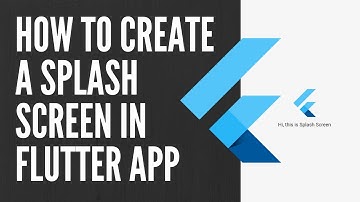 How to create a splash screen in Flutter? || Android App || iOS App